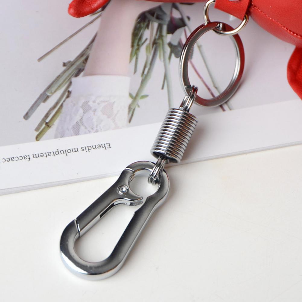 Mini Bulldog Puppy Keychains Faux Leather Doll Key Rings Hanging Pendant Key Holder Charm Bags Decor Car Trinket Punk Chaveiros