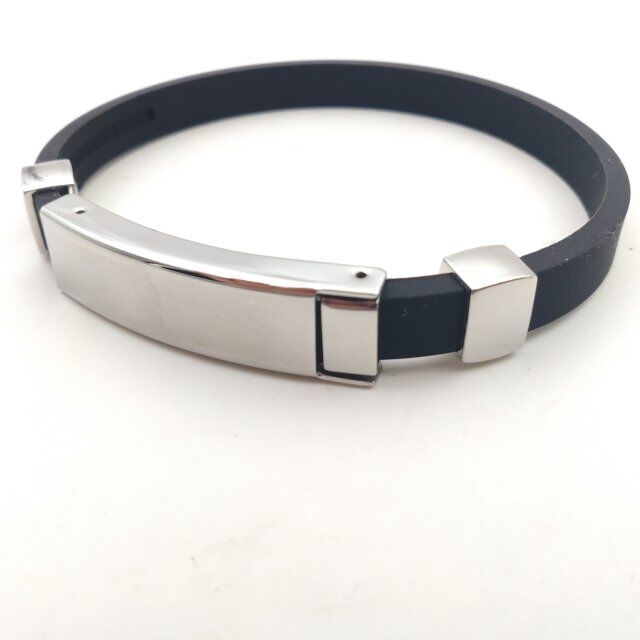 Freies verteilen edelstahl silikon klebstoff power armband mit farbe silicon gummi uhr band