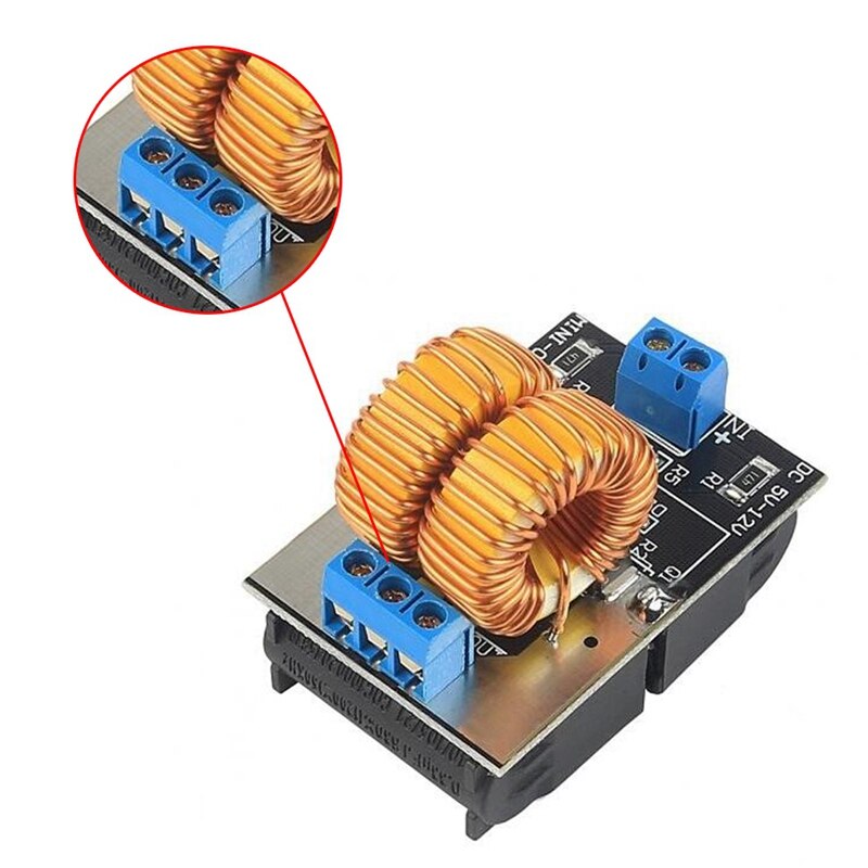 Mini placa de calefacción de inducción ZVS, 12V, 120W, controlador Flyback, calentador amplio, cocina artesanal, bobina de encendido