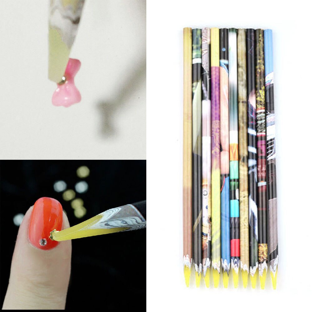 Lápiz de cera para uñas Nail Art, accesorio de belleza para la selección de cristal, 1 Uds.