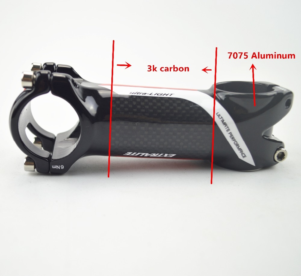 Mtb Stem Potence Carbone Carbon Bike Stem Bicycle Parts 31.8mm 80mm -110mm 3k Finish Cycling For 28.6mm Fork