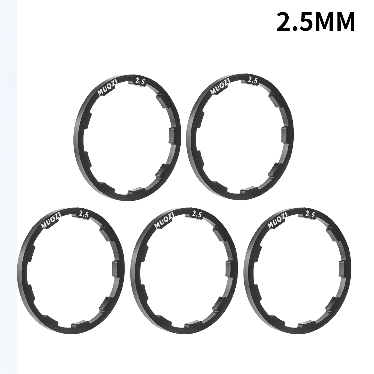MUQZI-arandela de buje de bicicleta de montaña, 1mm, 1,5mm, 1,85mm, 2mm, 2,18mm, 2,35mm, 2,5mm, junta para 7 8 9 10 11 12 velocidades, espaciador de volante de Cassette: Caqui oscuro