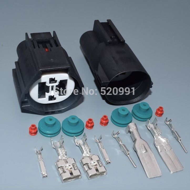 shhworldsea 1sets 4 Pin 7283-8497-90 Female Waterproof Connector Electric Fan Socket Plug For Ford Focus Volvo Land Rover: 1set male female