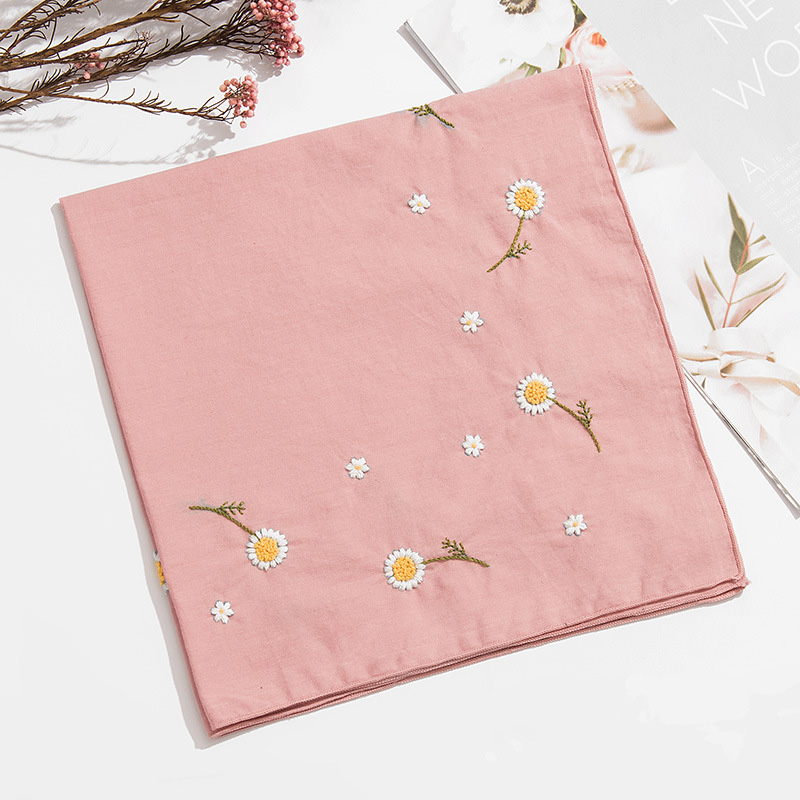 Handkerchief Embroidery Kit Needlework Flower Cross Stitch Set DIY Handwork Swing Handmade Craft Unfinished: 5
