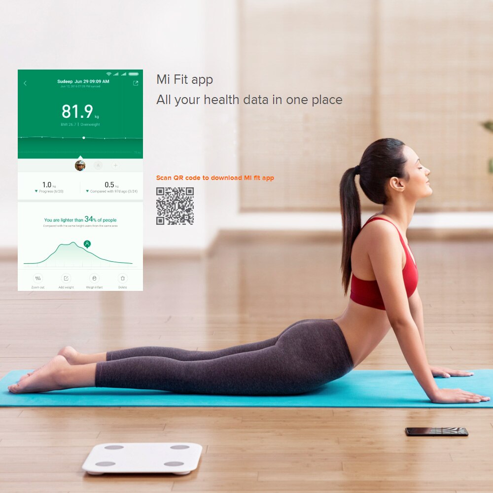 Original For Xiaomi Mi Body Composition Scale 2 Smart Fat Weight Health Scale BT BMI Scale Digital Scale Mi Fit APP Analysis