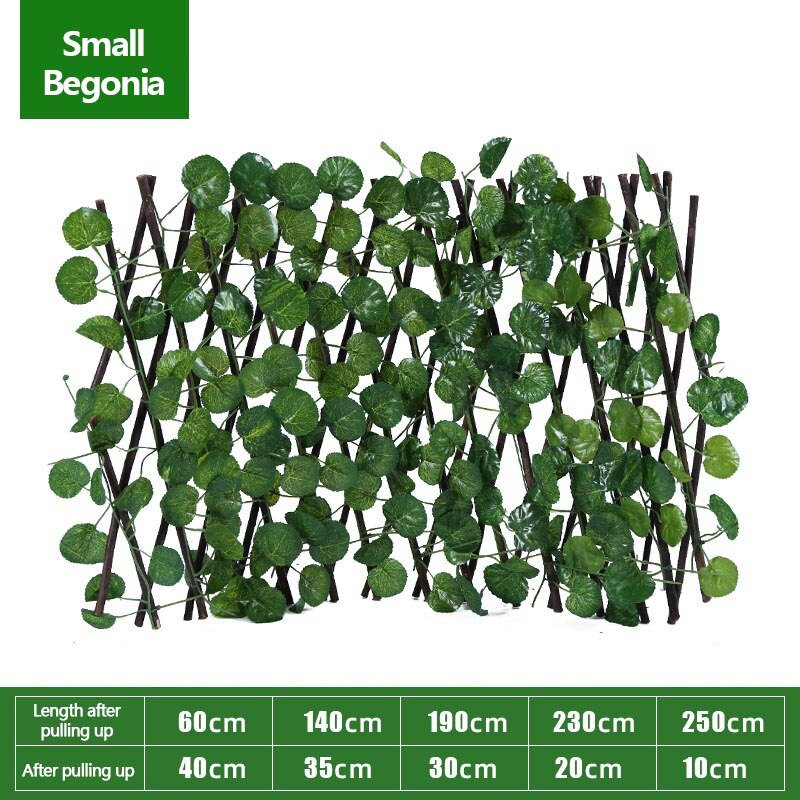 Retractable Artificial Garden Fence Expandable Faux Ivy Privacy Fence Wood Vines Climbing Frame Gardening Plant Home Decorations: Type D