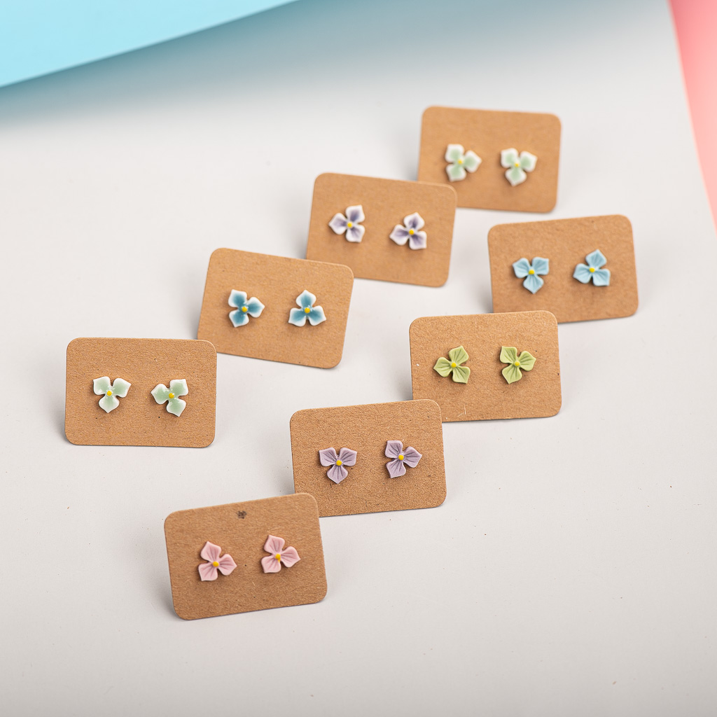 Bijzondere Plant Serie Kleine Bladeren Keramische Oorbellen Prachtige Porseleinen Accessoires # LY221