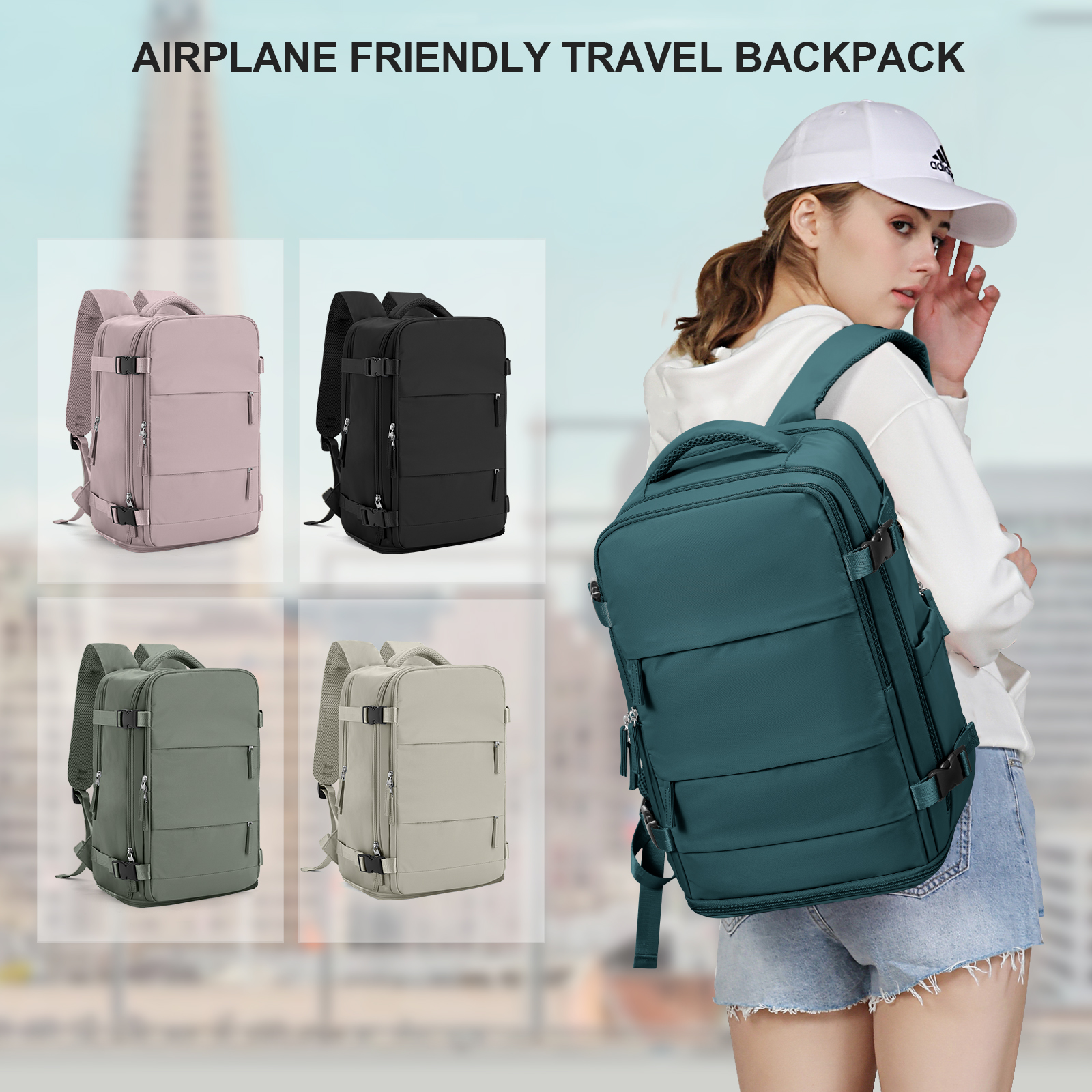Plecak podróżny kabina samolot 40x20x25 Ryanair bagaż podręczny 40x20x25, plecak damen, plecak męski torba do pracy plecak na laptopa