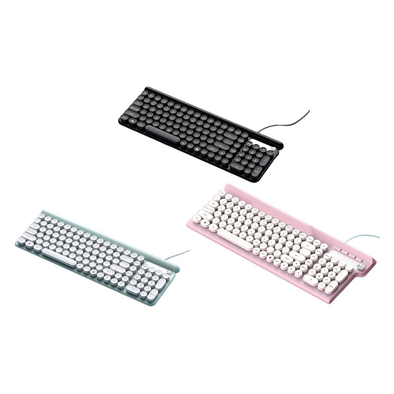 Teclado con cable L3 para juegos, accesorio con mando de Control Multimedia, 102 teclas, silencioso, para PC, portátil, de escritorio, 3 colores