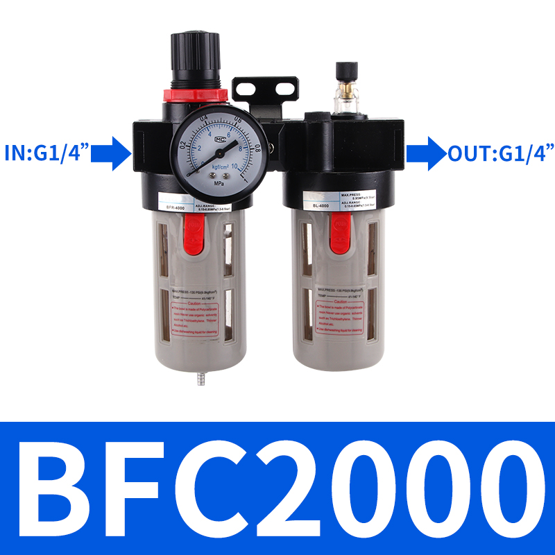 AFC2000 BFC2000 BFC3000 BFC4000 Pneumatischer Filterregler Luftöler Kombination Ölabscheider Wasserabscheider: Grün