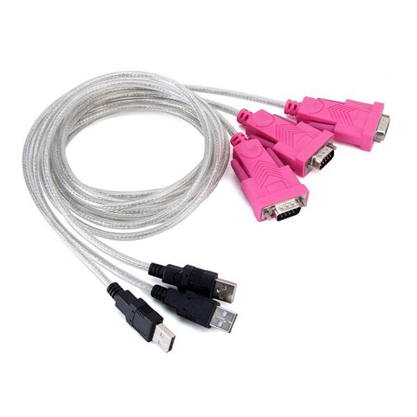 USB to 232 Serial Cable, Corrosion-Resistant, Durable Dual-Chip Stabilized Signal USB Data Cable for Computer Printers