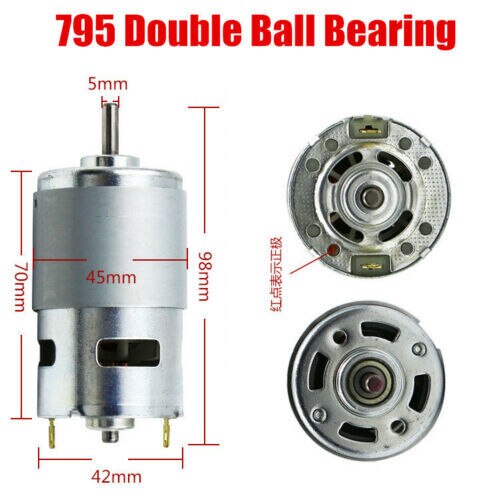 Ball Bearing 775 795 895 Gear Motor 3000-12000 RPM Motor Brush DC 12V Motors Rs 775 Lawn Mower Motor Electric PowerTool