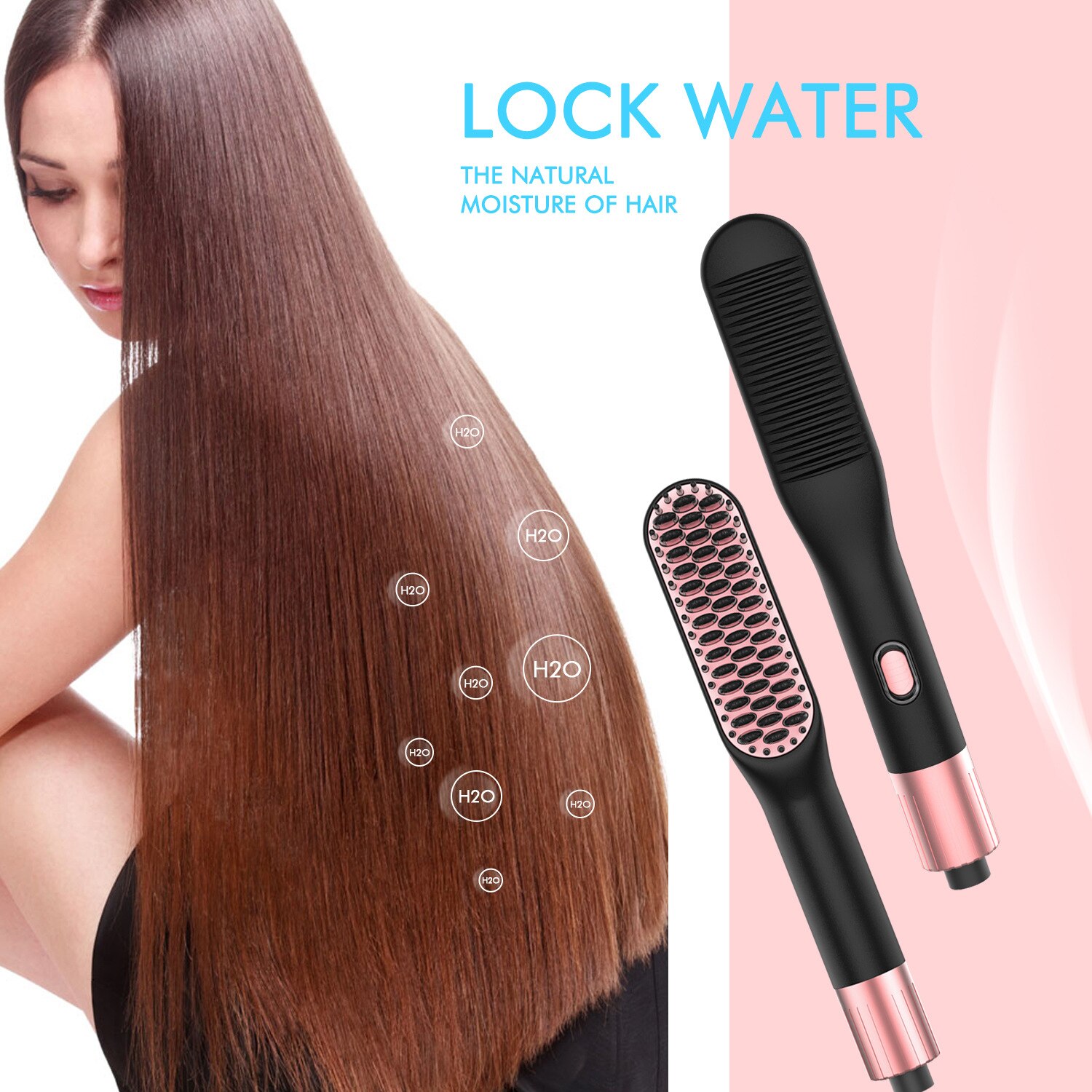 3in1 Straightener Brush Hair Straightening Brush Hair Straightening Comb Straightening Irons Portable Ceramic Straightening