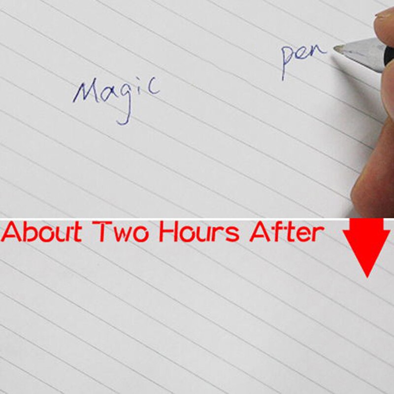 Transparent Magic Pen Invisible Ink Slowly Disappear Automatically Disappear Practicing Pp Pen Blue Ink Joke Toys Joke Props