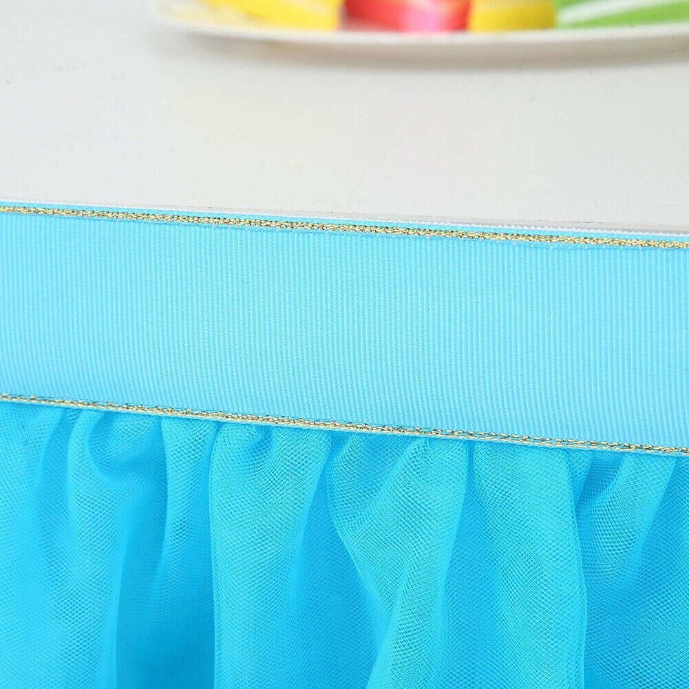5 kleuren Tutu Tulle Tafel Rok Cover Kerst Verjaardagsfeestje Baby Shower Servies