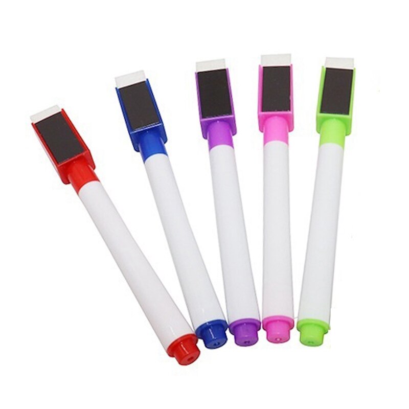 8 Droog Uitwisbare Markers-Whiteboard Markers Met Cap Gemonteerde Gum Whiteboard Markers, lage Geur Fine-Punt Markers