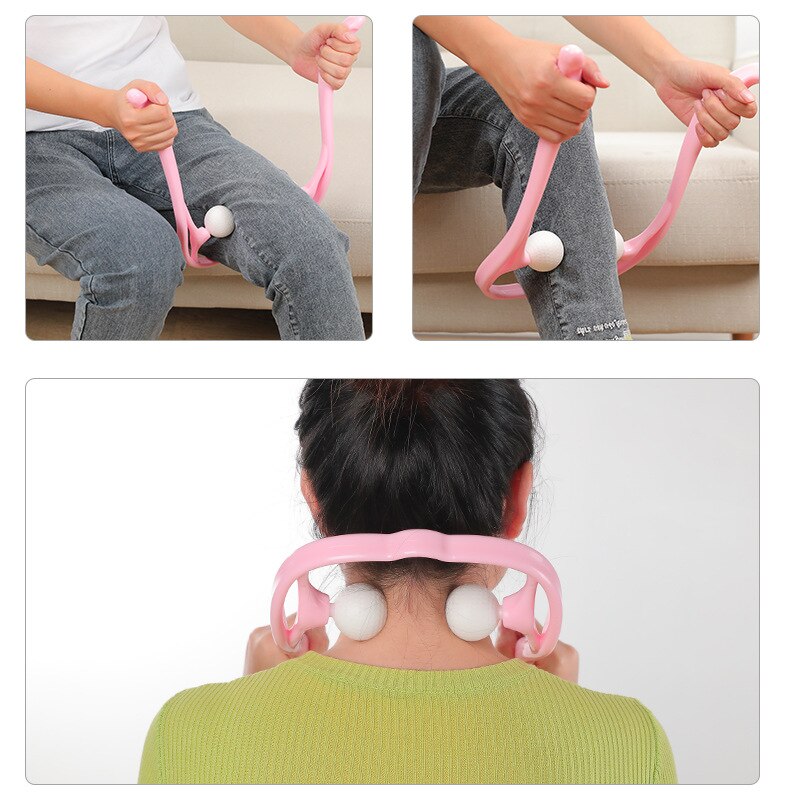 Plastic Pressure Point Therapy Neck Massageador Neck Massager for Neck Shoulder Trigger Point