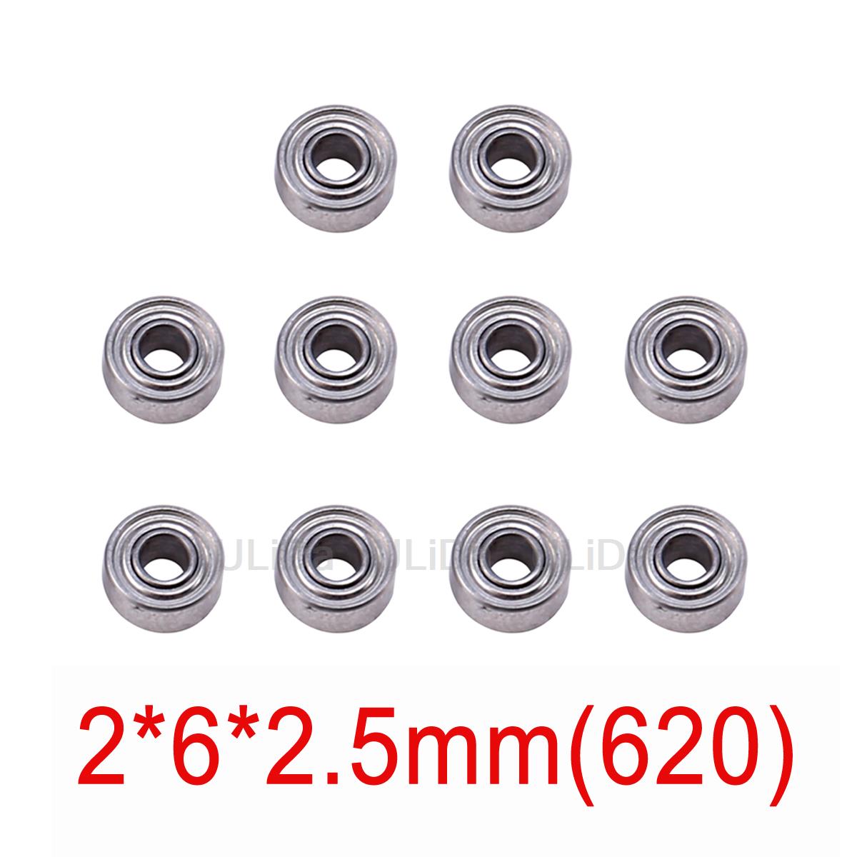 10 Uds 520 620 830 850 950 rodamiento 5mm/6mm rodamientos de rodillos guía para Tamiya Mini 4WD RC Car 2*6*2,5 2*5*2,5 3*8*3 5*8*2,5 5*9*3: Verde