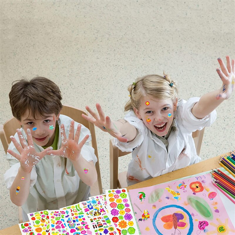 3D Kids Stickers 12 20 Different Sheets Puffy Bulk Stickers for child teaching Cartoon Early Education stick
