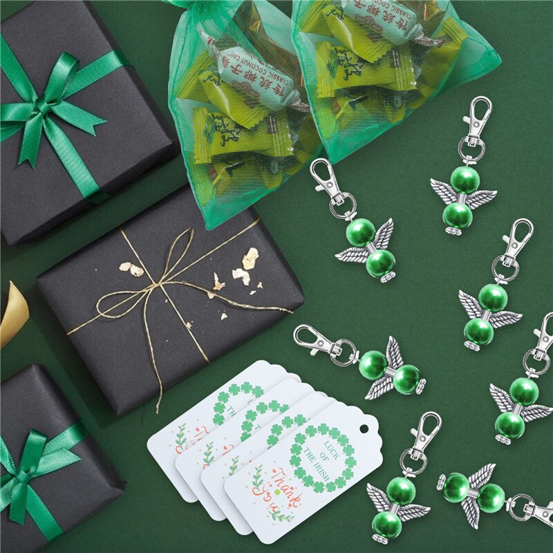 Porte-clés ange gardien en métal, 20 pièces/ensemble, pour mariage, anniversaire, Festival, aux invités