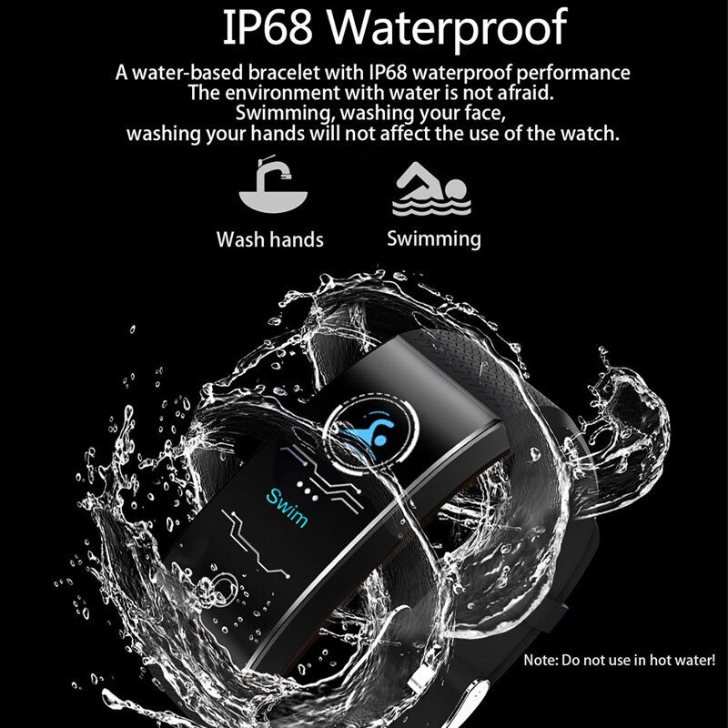 Smart fitness armband  ip68 puls fitness tracker stegräknare 0.96 '' skärm sport smart band klocka män kvinnor för android ios