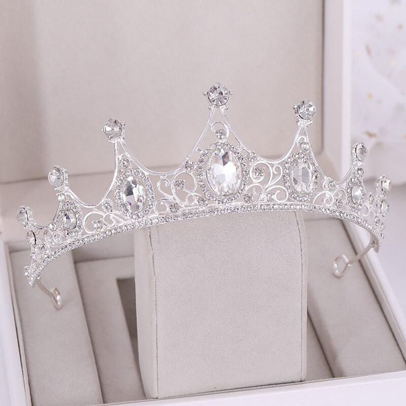 Bruiloft Haar Accessoires Barok Rhinestone Crystal Crown Wedding Crown Hoofdtooi Bridal Crown Bruids Haaraccessoires Tiara