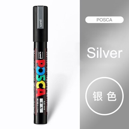 Uni Posca PC-5M Paint Marker Pens Medium Tip 1.8mm-2.5mm 17 Colors for School Office Art Marker Japanese Art Supplies 1Pcs
