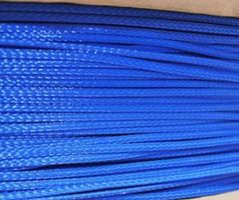 5M 3MM 16AWG 18AWG Cable Protection Sleeve Shielding Sheathing Auto Wire Harnessing Black Nylon Braided Cable Sleeving: Blue