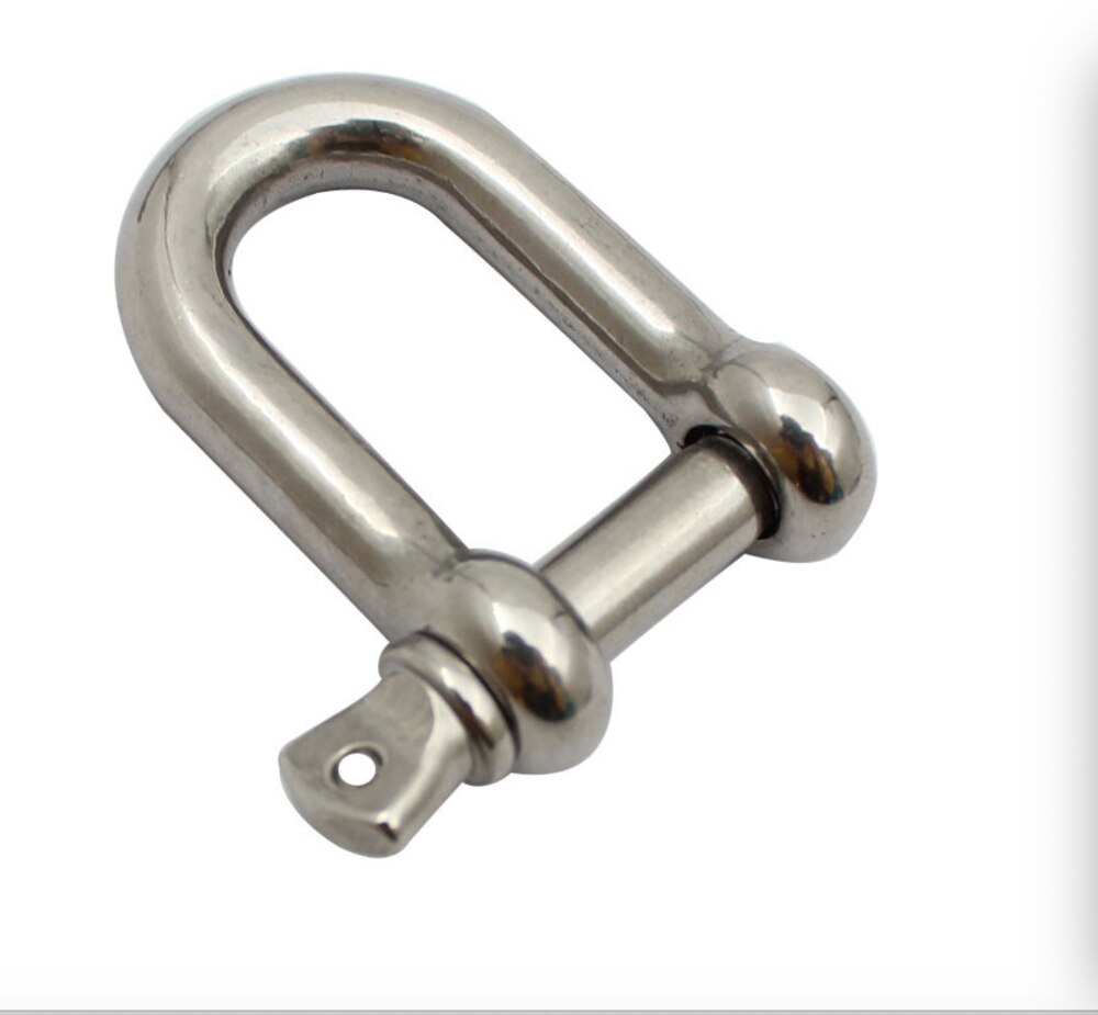 4 pcs Stainless Steel 304 D-shaped Shackle Chain Connecting Ring High Strength Lifting Shackle