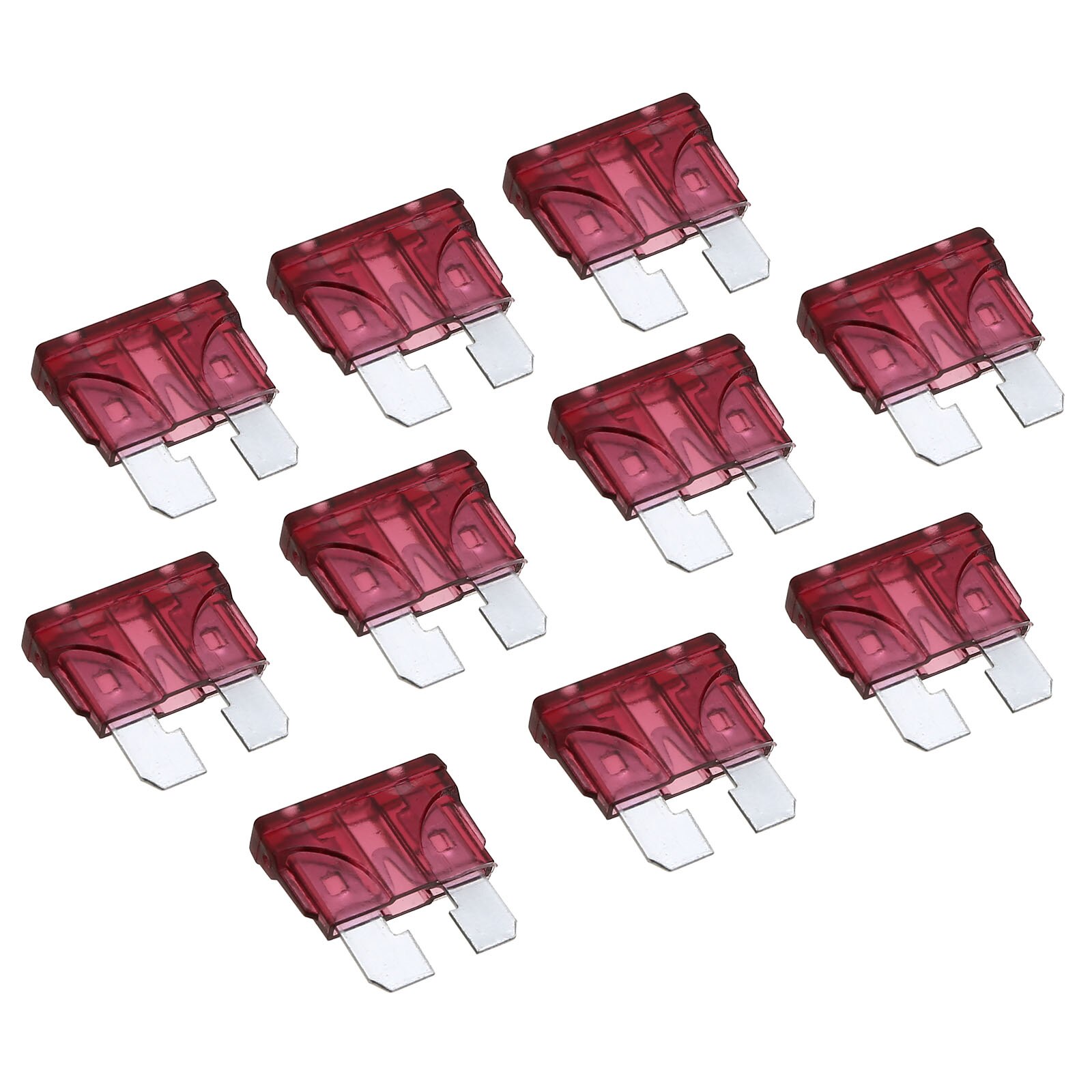 MAYITR 10pcs 40A Auto Fuse Coded Standard Blade PC + Zn Alloy Fuse for Auto Car Truck Purple Red Color