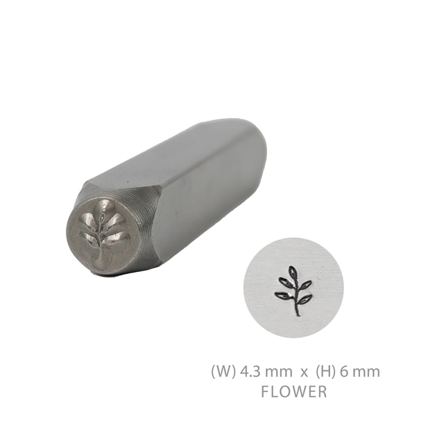 Timbres de en métal, timbres de fleurs et d'arbre, timbres en métal, tampons de poinçonnage en métal, kit d'estampage en métal, outil d'estampage de bijoux 1/4 (6 mm): Bleu marine