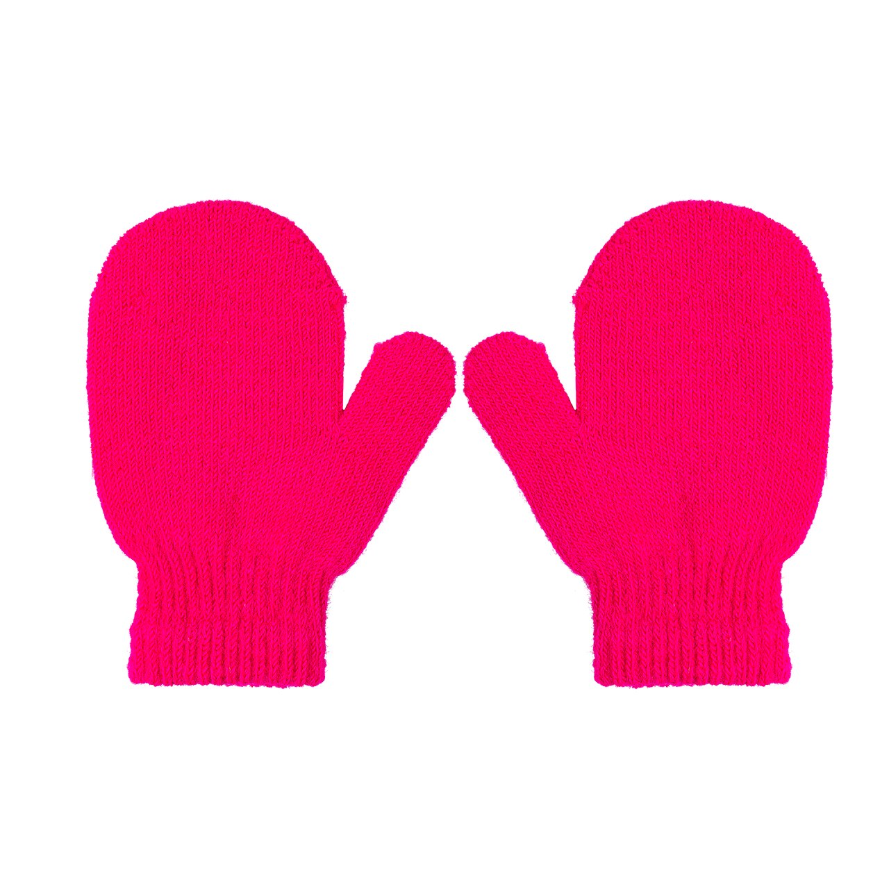Inverno bonito do bebê crianças vermelho cinza luvas luvas meninos meninas cor sólida quente luvas acessórios 7 cores: Rose Red