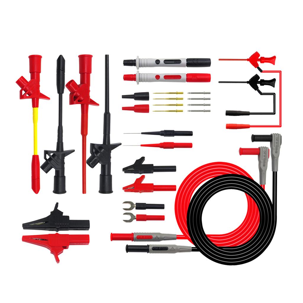 Multimeter Probe Test Kit With Alligator Clips Replaceable Probe Tips