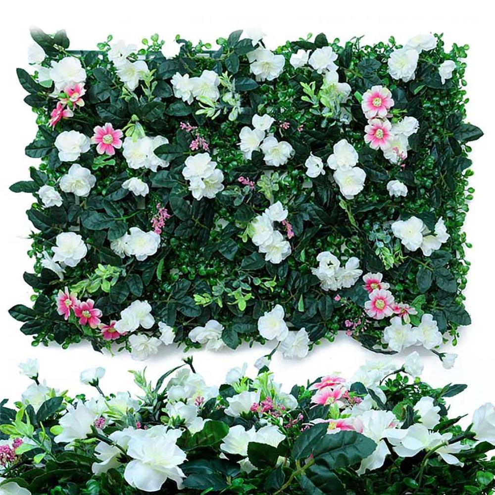 Faux plantes décor de cour mur de fleurs écrans et panneaux de confidentialité en plein air pour patio: 2