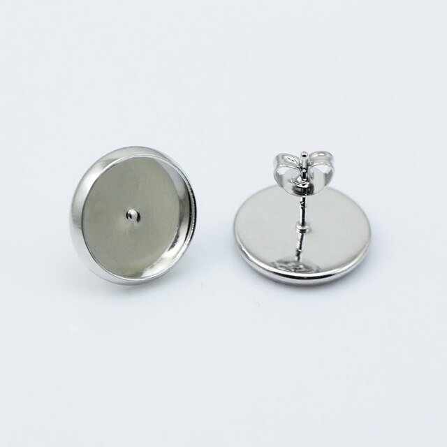 Beadsnice seed bead stud earrings DIY birth stone earring stud ID 39609: silver