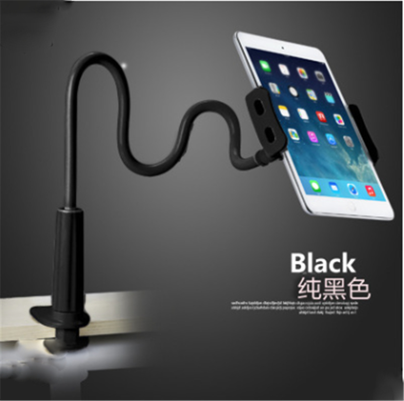 tablet holder for Ipad Samsung Xiaomi Flexible Long Arm Tablet stand Holder Desktop desk Bed Lazy Bracket 360 degree Rotating: Black