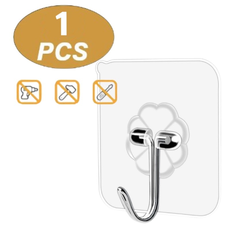 1-20 Stuks Badkamer Haak Transparante Muur Haken Hangers Zelfklevende Deur Muur Hangers Haken Voor Sleutel Tas Keuken bad Accessoires: Brons