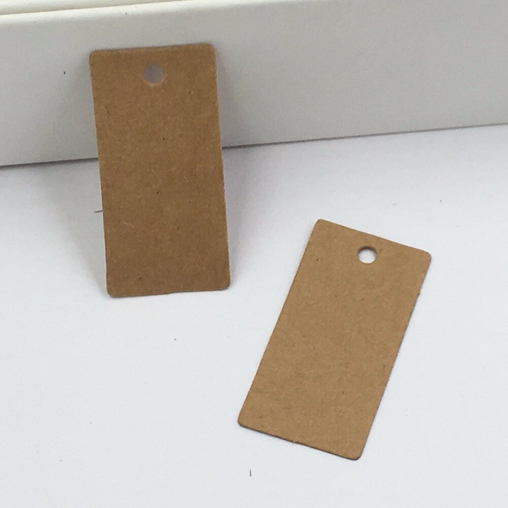100 stk brune blanke /prisskilte hængemærke/emballageetiketter diy tag til bryllup//fest/beklædningsgenstand 4 x 2cm