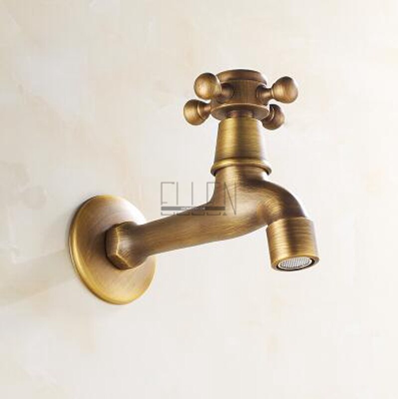 Anituqe Brons Wasmachine Kraan Decoratieve Outdoor Kraan Tuin Bibcock Tap mop Kraan EL505: Blauw