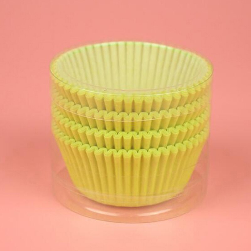 100 Stück Mini Cupcake Förmchen - Hitzebeständige Backförmchen In Gelb