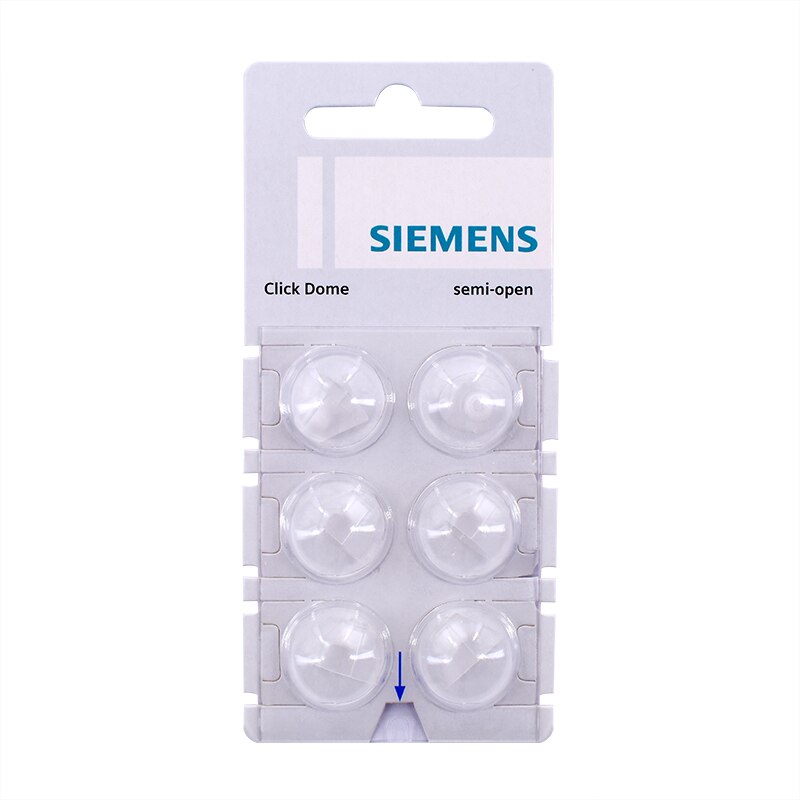 Siemens Signia Original Silicone Eardomes 6 Pieces of Ear Tips Click Sleeve Vented for CIC ITC and RIC Model Hering Aids