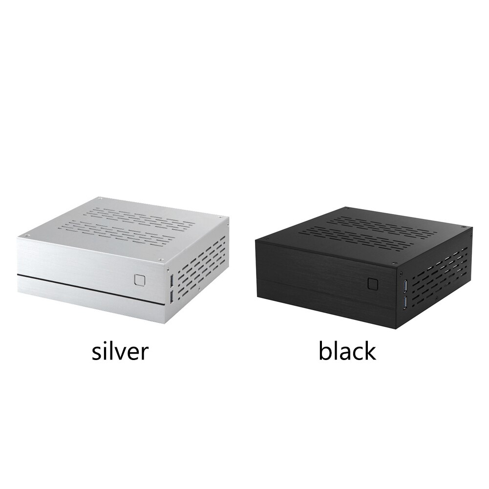Computer Home Media Center USB 3.0 Interface Aluminum Front Door Lockable LED Indicator Micro ATX Steel Body HTPC Case Office