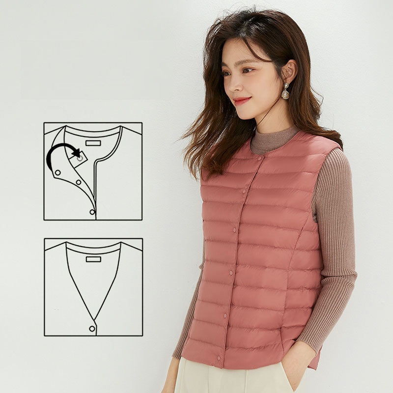 NewBang 90% Matt Fabric Women's Warm Vests Ultra Light Down Vest Women Waistcoat Lightweight Warm Sleeveless Winter Liner