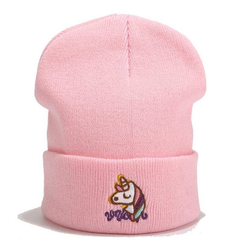 SchöNe Einhorn Mütze Mädchen Frauen Winter warm Hütte Nizza Weiche Gestrickte Hüte Winter Hütte Mütze für Frauen Mädchen: HT3330PK