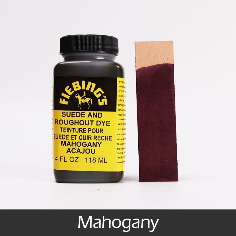 Peinture pour daim, teinture de fourrure et de cuir, colorant pour chaussures, DIY bricolage, 118ml, 19 couleurs disponibles: Mahogany-118ml