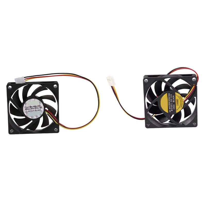 70X70mm 12V 3-Pin PC Computer Case CPU DC Brushless Cooler Cooling Fan Black With Internal 12V 3 Pin CPU Fan Cooler Fan: Default Title