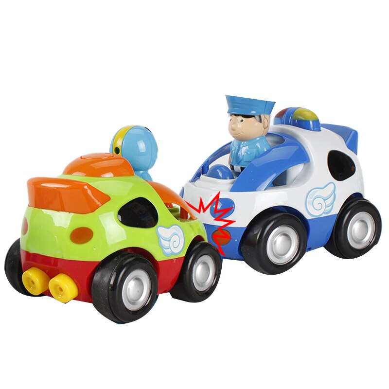 Kinderen Afstandsbediening Cartoon Fall-Slip Elektrische Lichte Muziek Puzzel Leisure Politie Auto Racing Speelgoed