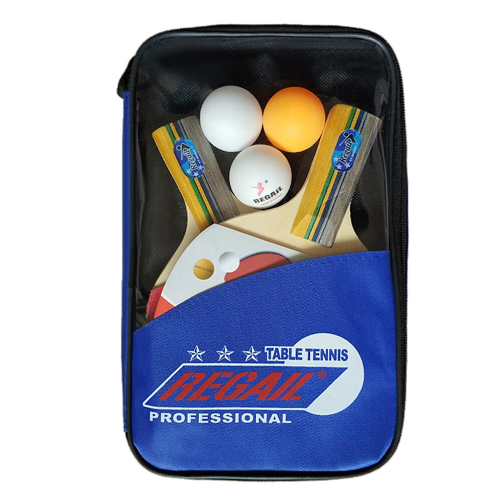 Pingpongbatjes, tafeltennisbatjes, 2 pingpongbats, 3 ballen, lange korte steel, pingpongracket trainingsaccessoires