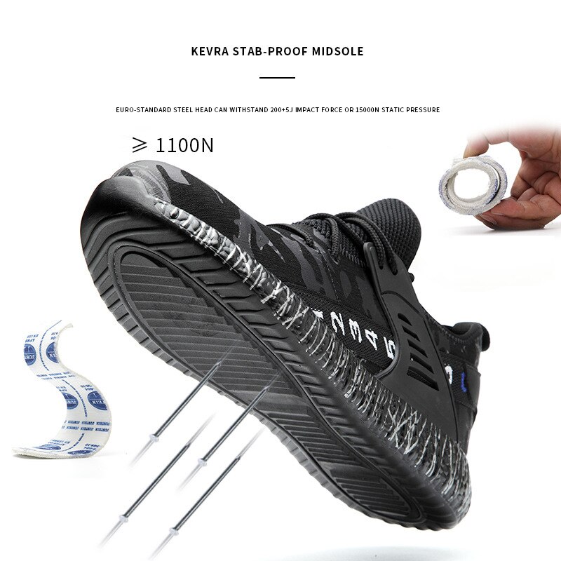 Bottes décontractées sécurité-travail-chaussures directe hommes femmes travail chaussures de sécurité résistant à la perforation travail Construction chaussures indestructibles