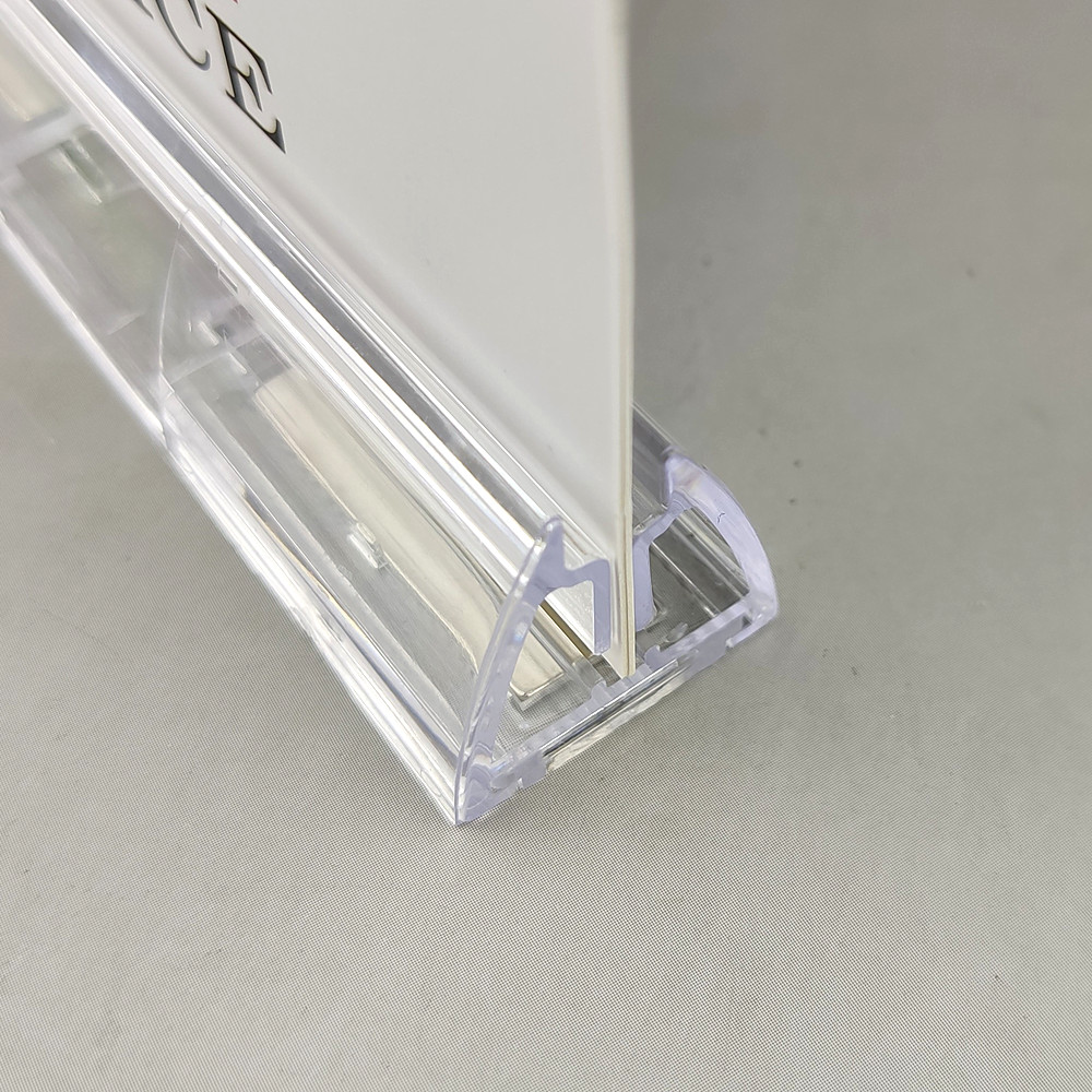 Plastic POP Reclame Poster Papier Card Play Show Bill Display Stand Houder met Magneet op Basis voor Winkel Plank Rack 10 pcs